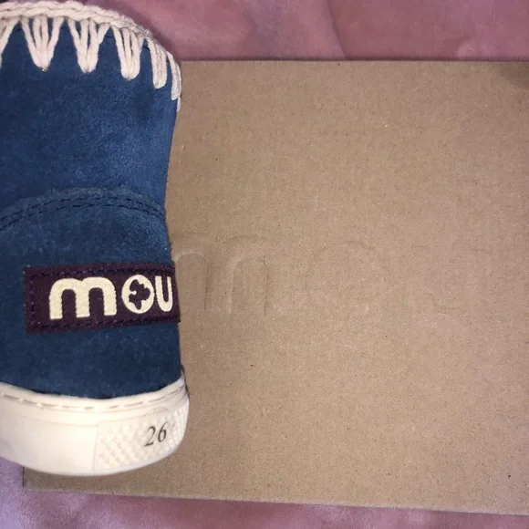 Mou Mini Summer Eskimo Sneakers Blue - NEW